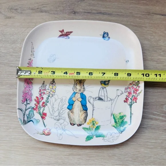 Beatrix Potter Peter Rabbit Set of 8 Plates Bamboo Fibre Easter - SEE NOTES - Picture 11 of 11